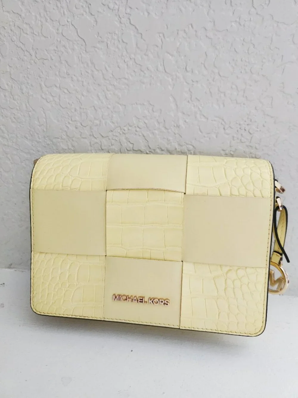 New Michael Kors Mixed Texture Crossbody Bag Clutch Purse